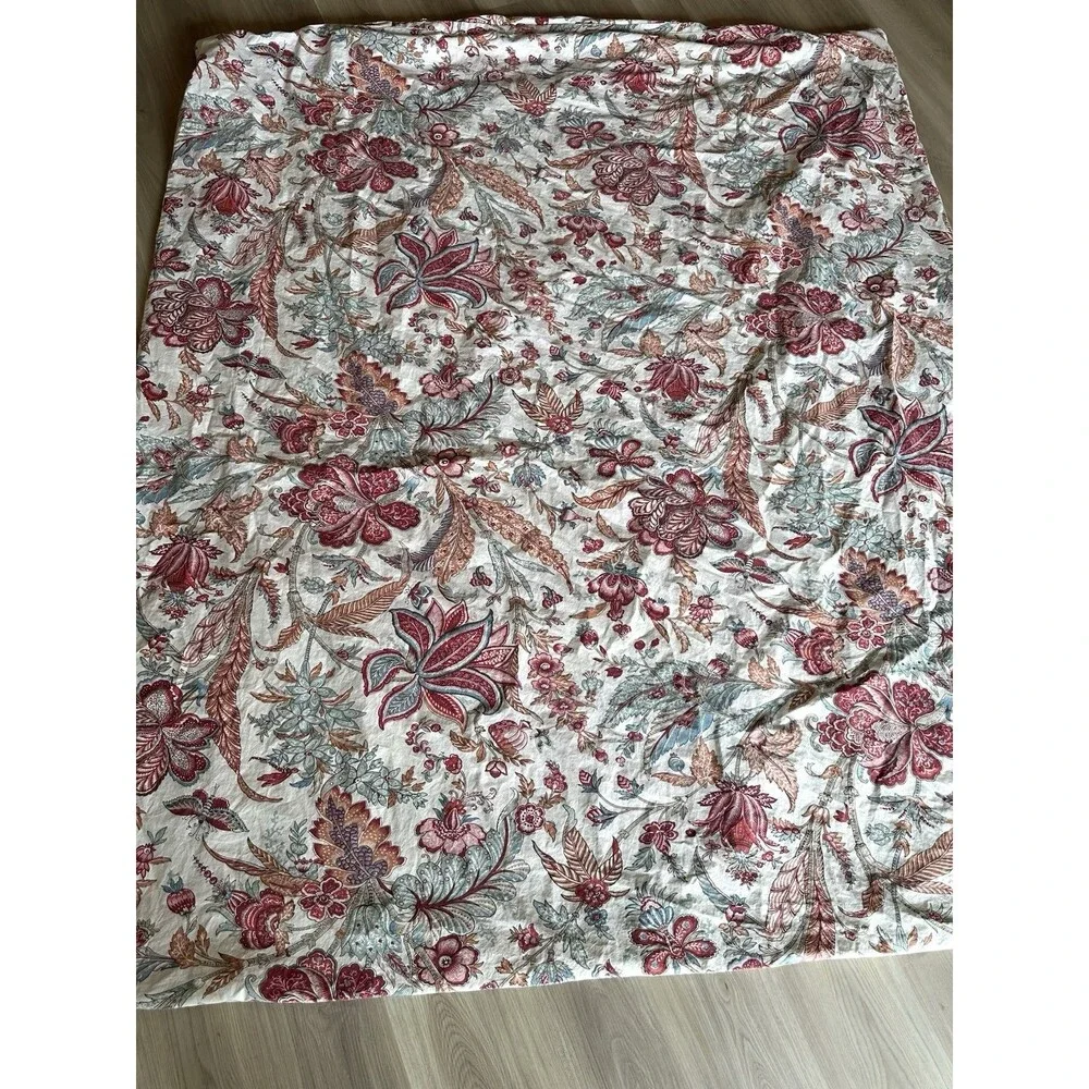 2 POTTERY BARN Deirdre Jacobean Print Organic Cotton Twin Duvet Covers
